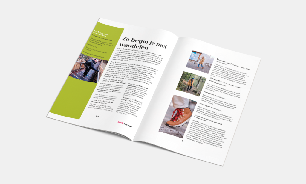 Magazine Rust, waar je een interview over wandeleden kan lezen