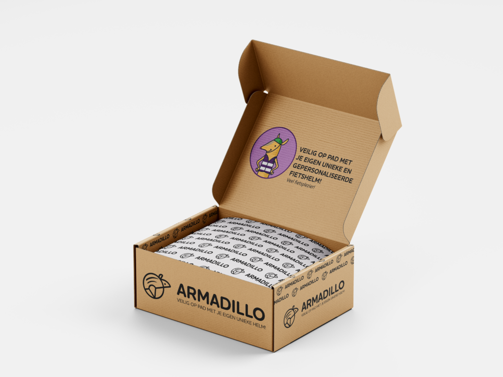 Afstudeerproject: Armadillo
Een doos met je gepersonaliseerde fietshelm in